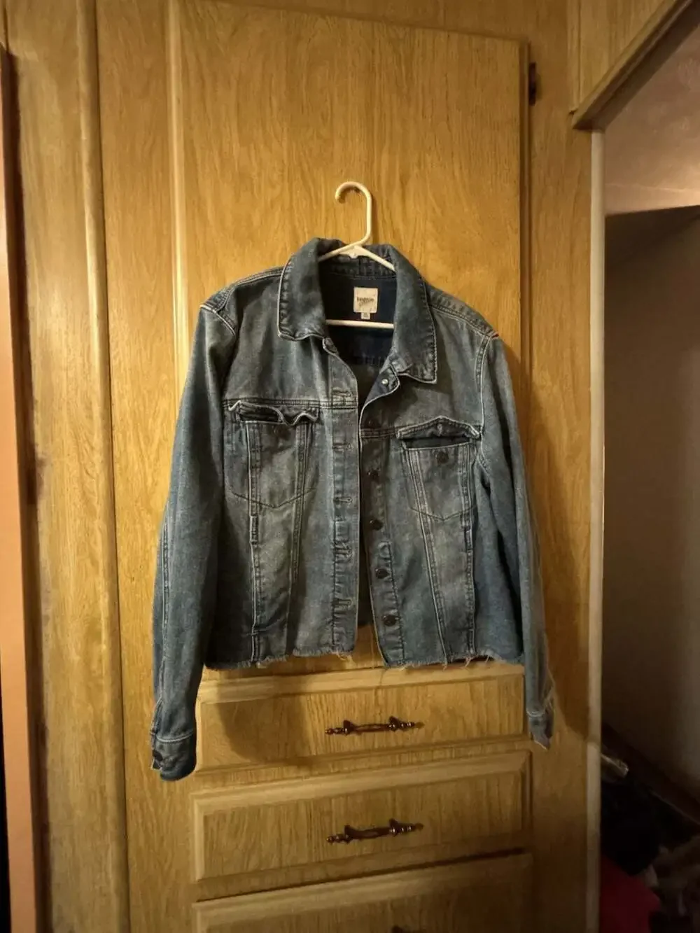 Kensie Jeans Women's Blue Denim Trucker Jacket Size XL